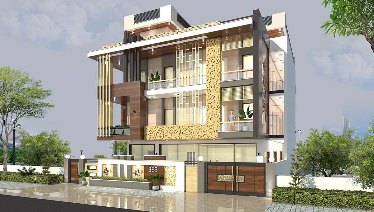 45 ft East Facing Residence designed by Sri Yug Constructions & Architect