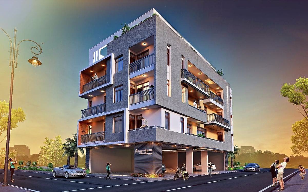 Four-storey mixed-use building built under a turnkey package